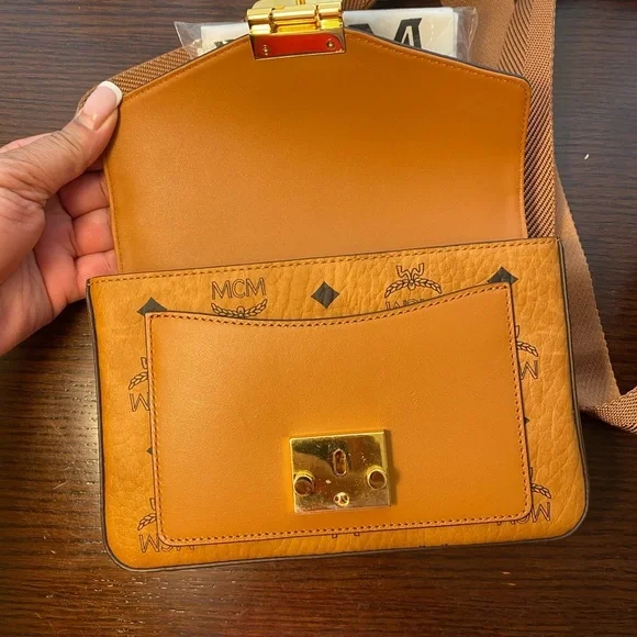 MCM Millie Visetos Small Crossbody, NEW - Picture 4 of 8